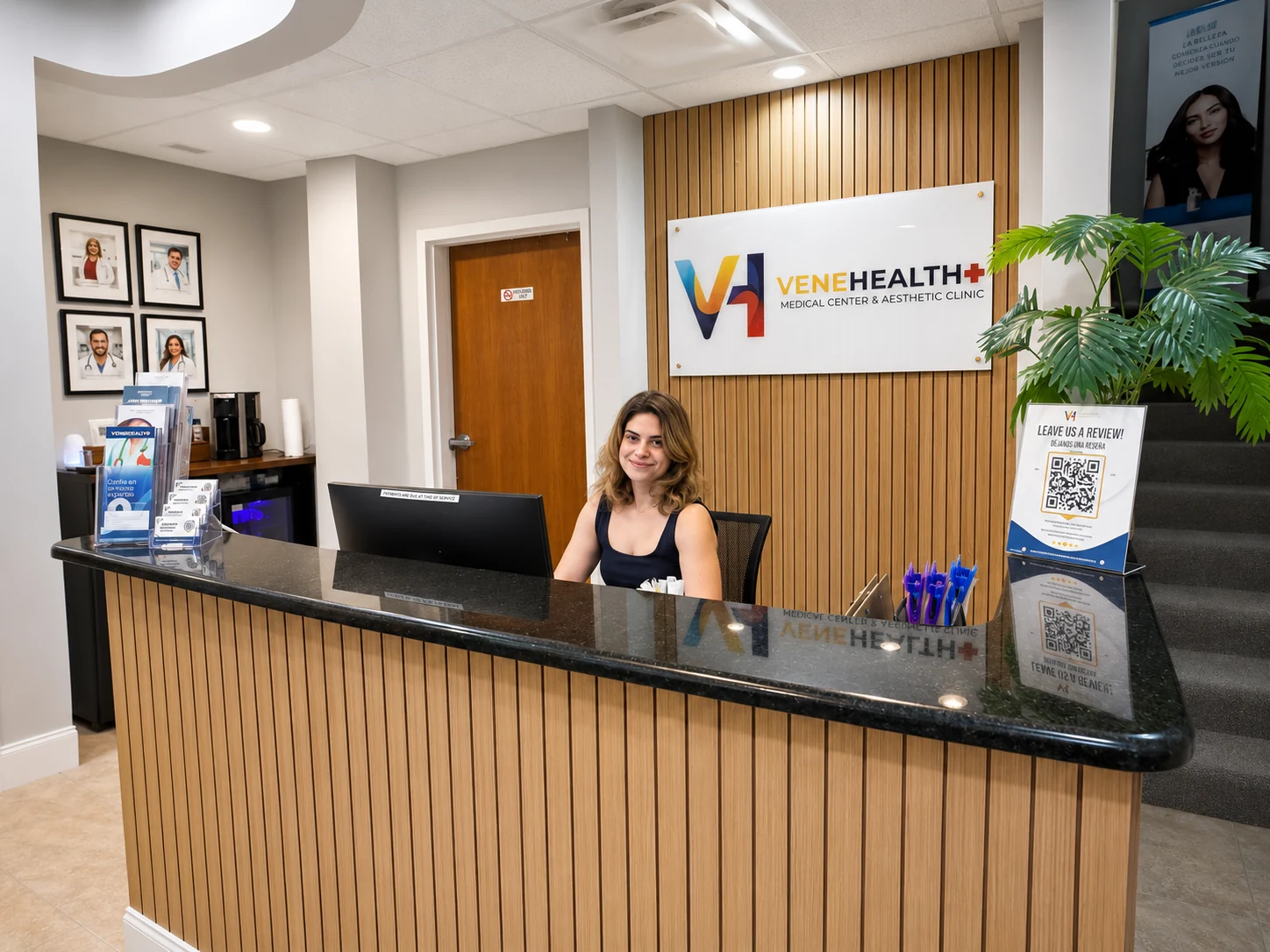 Welcoming reception area at VeneHealth Orlando